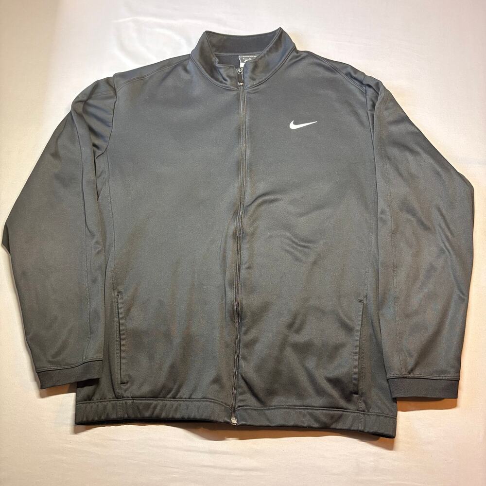 Nike black full zip athletic jacket